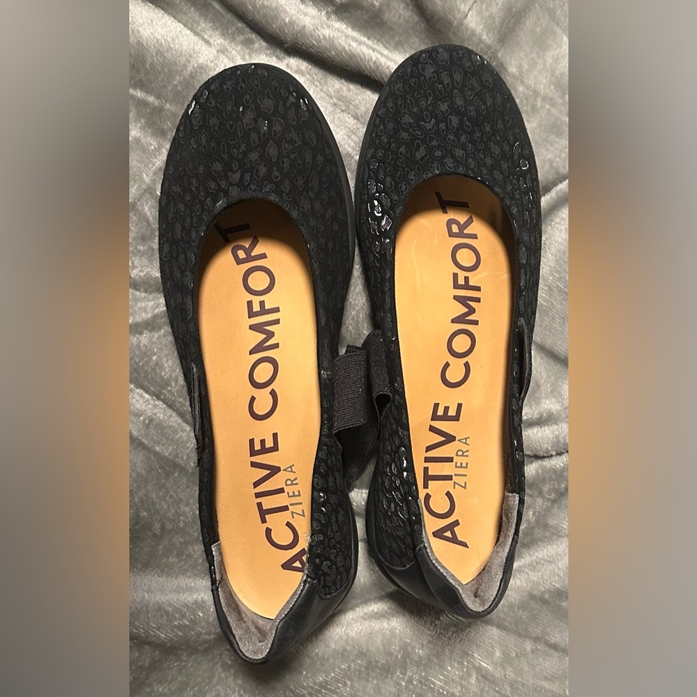 BRAND NEW Ziera Active Comfort Navis Mary Jane Leather Shoes EVA Snug Leopard